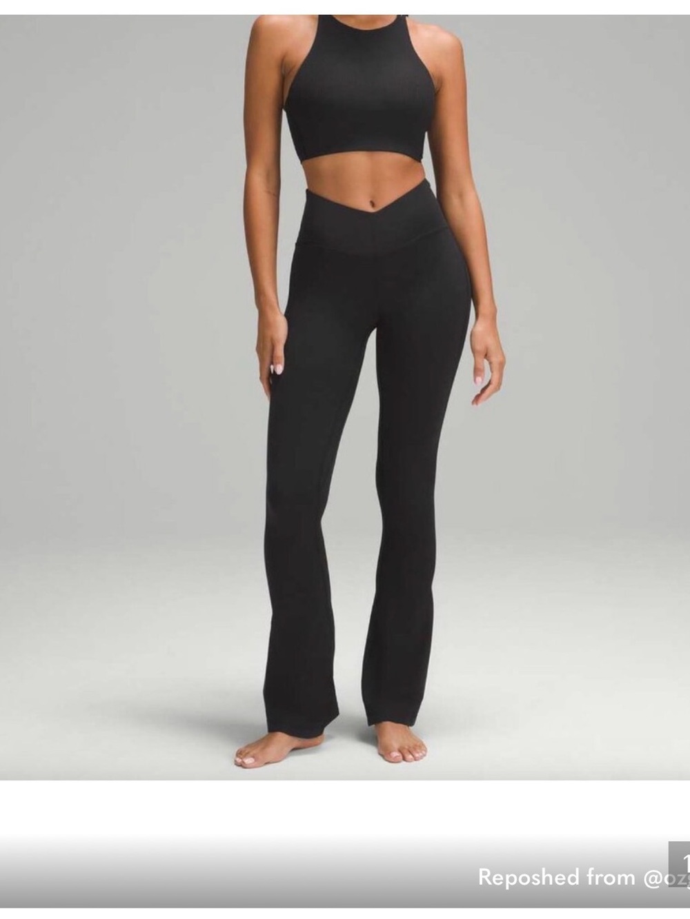 lululemon athletica Black High-Rise Flared Leggings